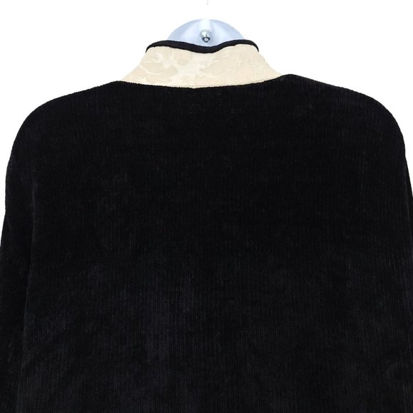 Womens XL Short Jacket NO SIZE TAG Cropped Boho Brocade Loop Button Closure - Picture 7 of 13